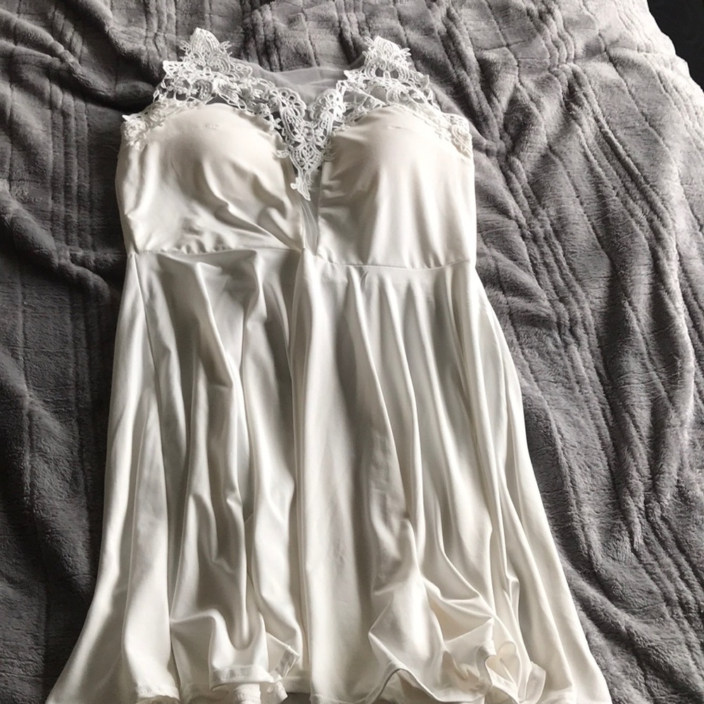 White dress with lace